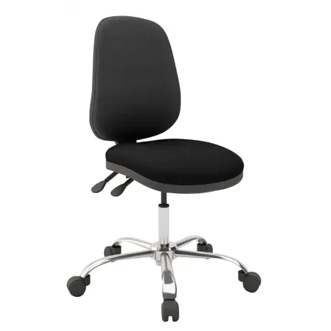 High Back Operators Chair - Chrome - No Arms - Ralstone FL768
